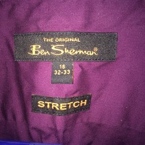 Ben Sherman purple button down longsleeve 16 32-33